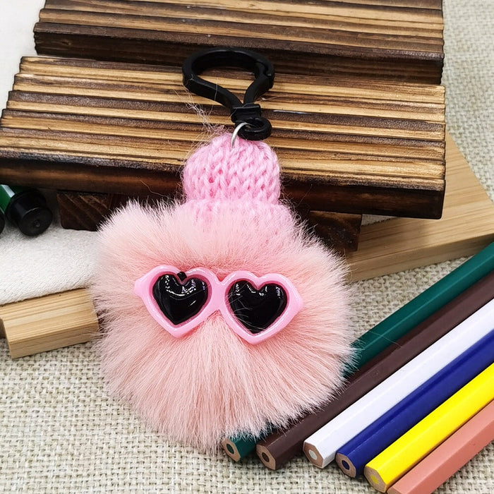 Wholesale small briquette plush keychain JDC-KC-QiShi008 Keychains 奇释 Korean flour 7cm Wholesale Jewelry JoyasDeChina Joyas De China