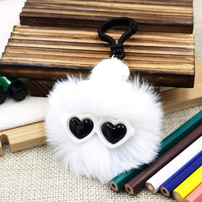 Wholesale small briquette plush keychain JDC-KC-QiShi008 Keychains 奇释 White 7cm Wholesale Jewelry JoyasDeChina Joyas De China