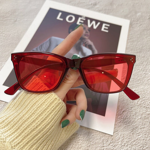 Wholesale small frame cat's eye red fashion sunglasses JDC-SG-JinF038 Sunglasses 季丰 Wholesale Jewelry JoyasDeChina Joyas De China