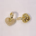 Wholesale small pearl Peach Heart Earrings JDC-ES-ChiH022 Earrings 池豪 Wholesale Jewelry JoyasDeChina Joyas De China