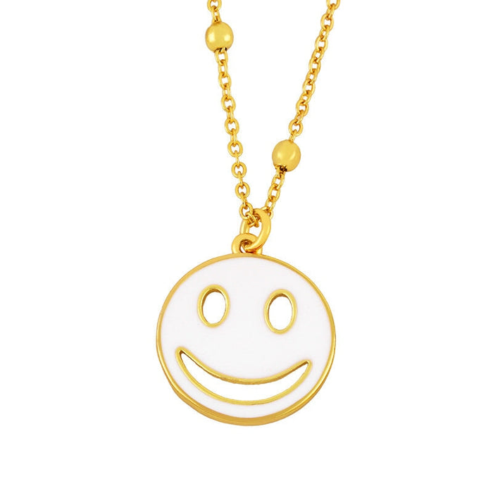 Wholesale smile expression hip hop punk neckchain JDC-NE-AS570 Necklaces 翱昇 white Wholesale Jewelry JoyasDeChina Joyas De China