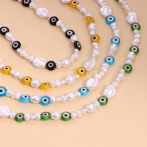 Wholesale smiling face expression pearl necklace Bohemian Necklace JDC-NE-YinH003 Necklaces 颖皓 Wholesale Jewelry JoyasDeChina Joyas De China