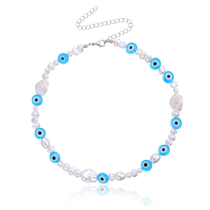 Wholesale smiling face expression pearl necklace Bohemian Necklace JDC-NE-YinH003 Necklaces 颖皓 Wholesale Jewelry JoyasDeChina Joyas De China
