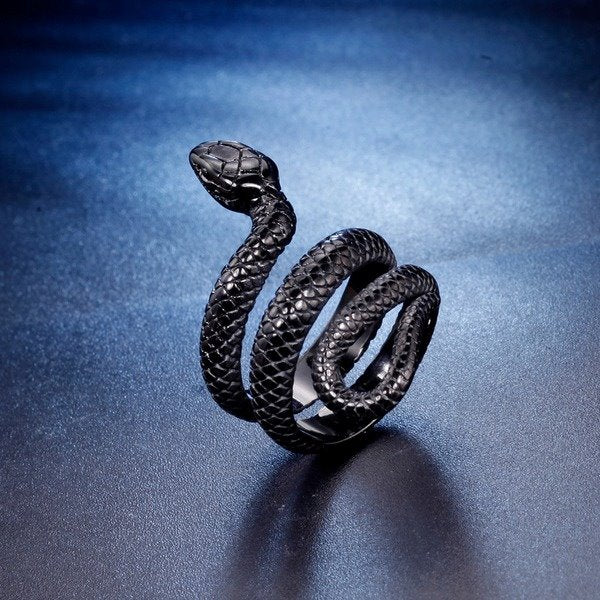 Wholesale Snake Python Titanium Steel Rings JDC-RS-XJD001 Rings 鑫晶达 Wholesale Jewelry JoyasDeChina Joyas De China