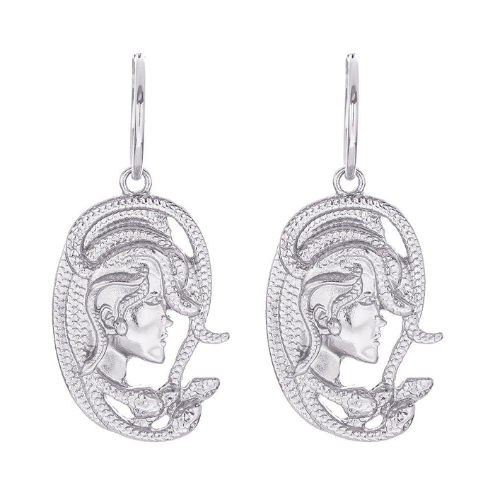 Wholesale Snake Shape Diamond Alloy Earrings JDC-ES-JuY001 Earrings 聚耀 silverE13 Wholesale Jewelry JoyasDeChina Joyas De China