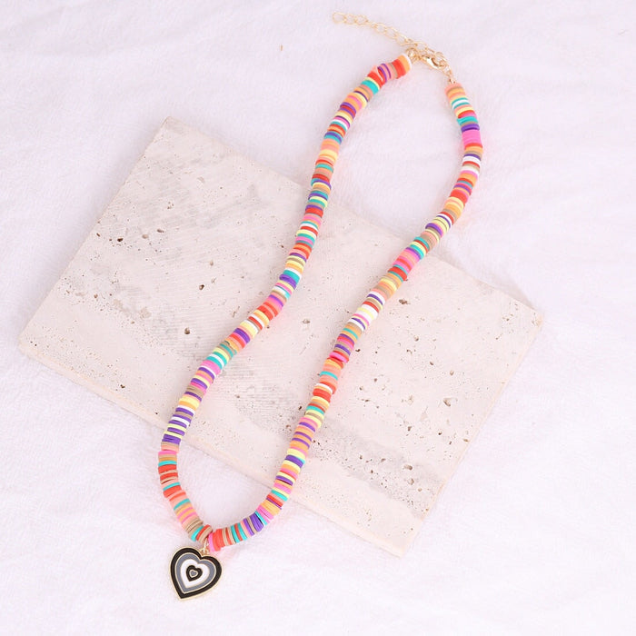 Wholesale Soft Ceramic Colored Boho Necklace JDC-NE-Bingm016 necklaces 冰萌 1# black Wholesale Jewelry JoyasDeChina Joyas De China