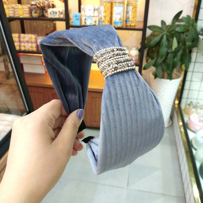 Bulk Jewelry Wholesale solid color fabric wide-edge striped velvet headband JDC-HD-O111 Wholesale factory from China YIWU China