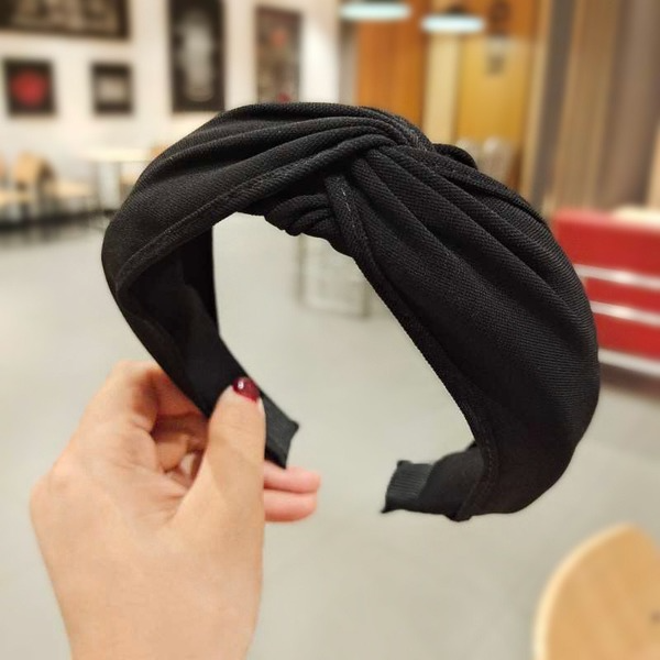 Bulk Jewelry Wholesale solid color wide-brimmed fabric hair hoopsJDC-HD-O049 Wholesale factory from China YIWU China