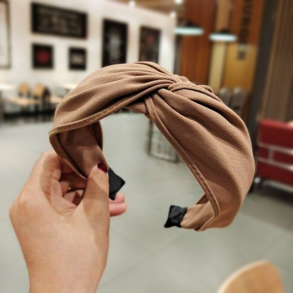 Bulk Jewelry Wholesale solid color wide-brimmed fabric hair hoopsJDC-HD-O049 Wholesale factory from China YIWU China