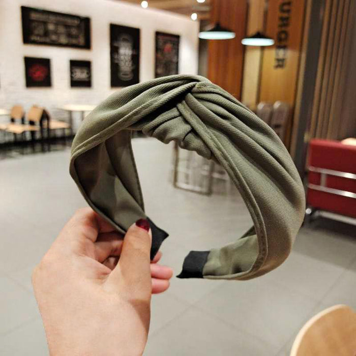 Bulk Jewelry Wholesale solid color wide-brimmed fabric hair hoopsJDC-HD-O049 Wholesale factory from China YIWU China