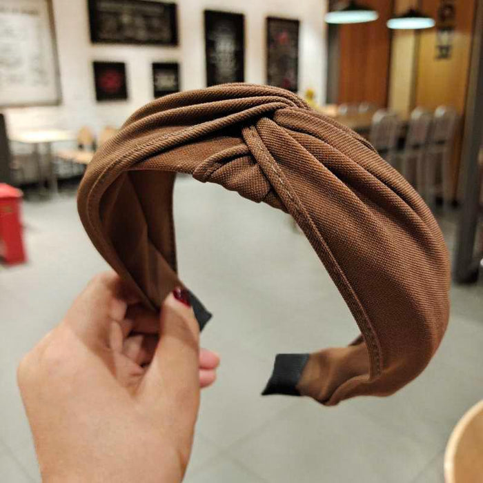 Bulk Jewelry Wholesale solid color wide-brimmed fabric hair hoopsJDC-HD-O049 Wholesale factory from China YIWU China