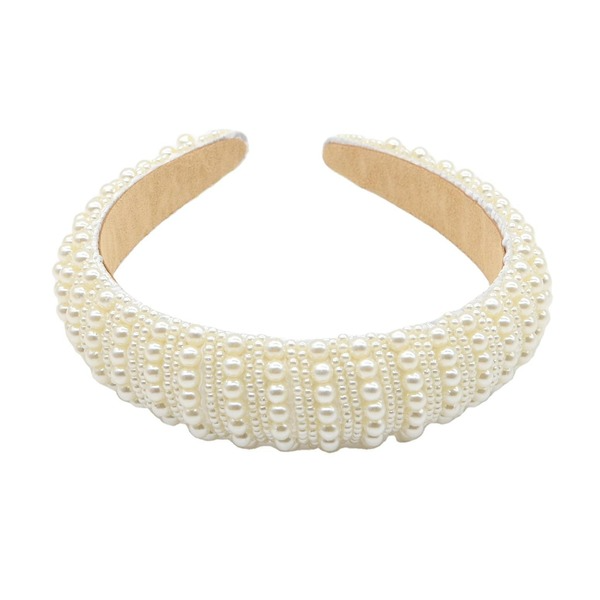 Wholesale Sponge Pearl Flannel Headband JDC-HD-Yul097 Headband 雨灵 Wholesale Jewelry JoyasDeChina Joyas De China