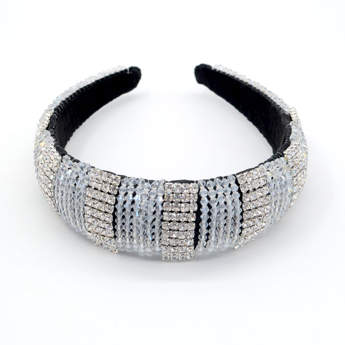 Wholesale Sponge Rhinestone Crystal Flannel Headband JDC-HD-Yul101 Headband 雨灵 white Wholesale Jewelry JoyasDeChina Joyas De China