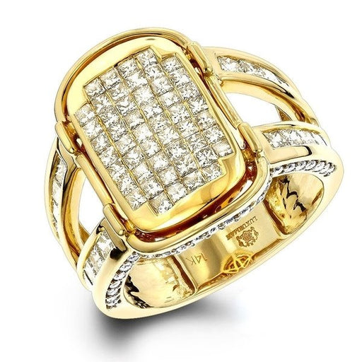 Wholesale Square Gold Color Zircon Alloy Rings JDC-RS-WN-086 Rings 薇妮 Wholesale Jewelry JoyasDeChina Joyas De China