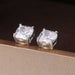 Wholesale square zircon stud earrings JDC-ES-Caos005 Earrings 曹适 Wholesale Jewelry JoyasDeChina Joyas De China