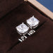 Wholesale square zircon stud earrings JDC-ES-Caos005 Earrings 曹适 E604 white Wholesale Jewelry JoyasDeChina Joyas De China