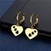 Wholesale stainless steel 18K Gold Heart Earrings JDC-ES-Mingm029 Earrings 敏萌 Wholesale Jewelry JoyasDeChina Joyas De China