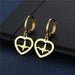 Wholesale stainless steel 18K Gold Heart Earrings JDC-ES-Mingm029 Earrings 敏萌 EZ2 Wholesale Jewelry JoyasDeChina Joyas De China
