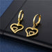 Wholesale stainless steel 18K Gold Heart Earrings JDC-ES-Mingm029 Earrings 敏萌 EZ3 Wholesale Jewelry JoyasDeChina Joyas De China