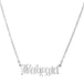 Wholesale stainless steel angel letter necklace JDC-NE-SS004 Necklaces 双硕 Babygirl steel color Wholesale Jewelry JoyasDeChina Joyas De China