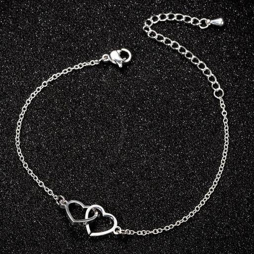 Bulk Jewelry Wholesale stainless steel bracelet double hearts  JDC-ST-L033 Wholesale factory from China YIWU China