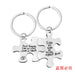 Wholesale Stainless Steel Couple Puzzle Plating Metal Keychain JDC-KC-GangGu006 Keychains 钢古 Wholesale Jewelry JoyasDeChina Joyas De China