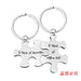 Wholesale Stainless Steel Couple Puzzle Plating Metal Keychain JDC-KC-GangGu006 Keychains 钢古 PTK008 Wholesale Jewelry JoyasDeChina Joyas De China