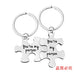 Wholesale Stainless Steel Couple Puzzle Plating Metal Keychain JDC-KC-GangGu006 Keychains 钢古 PTK018 Wholesale Jewelry JoyasDeChina Joyas De China