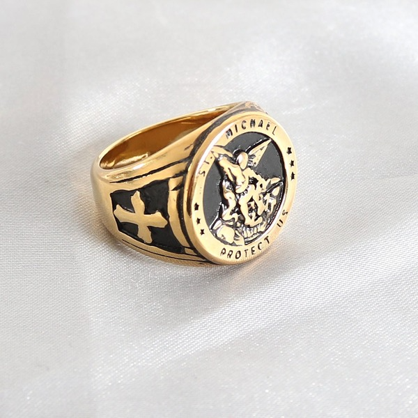 Wholesale Stainless Steel Cross Knight Rings JDC-RS-MRD042 Rings 美日德 Wholesale Jewelry JoyasDeChina Joyas De China