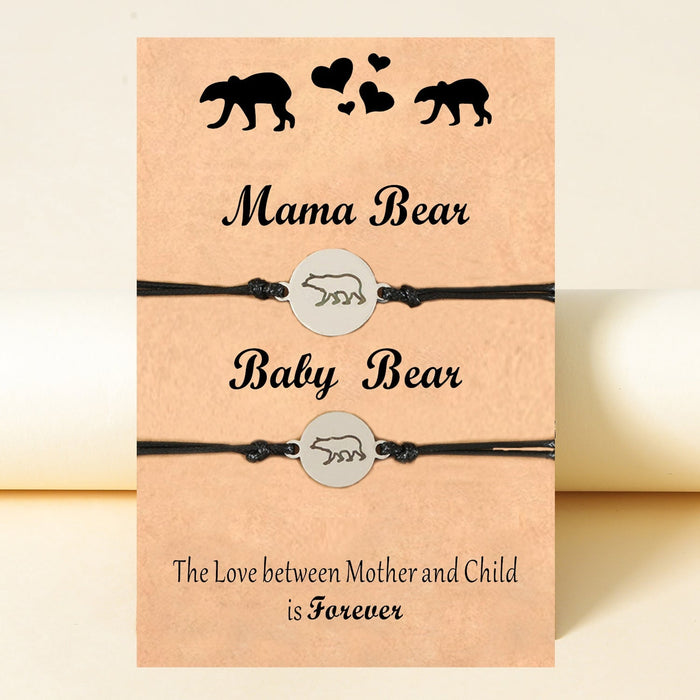 Wholesale stainless steel cutout black label Mother's Day card knit bracelet JDC-BT-LanT013 Bracelet 阆天 Wholesale Jewelry JoyasDeChina Joyas De China