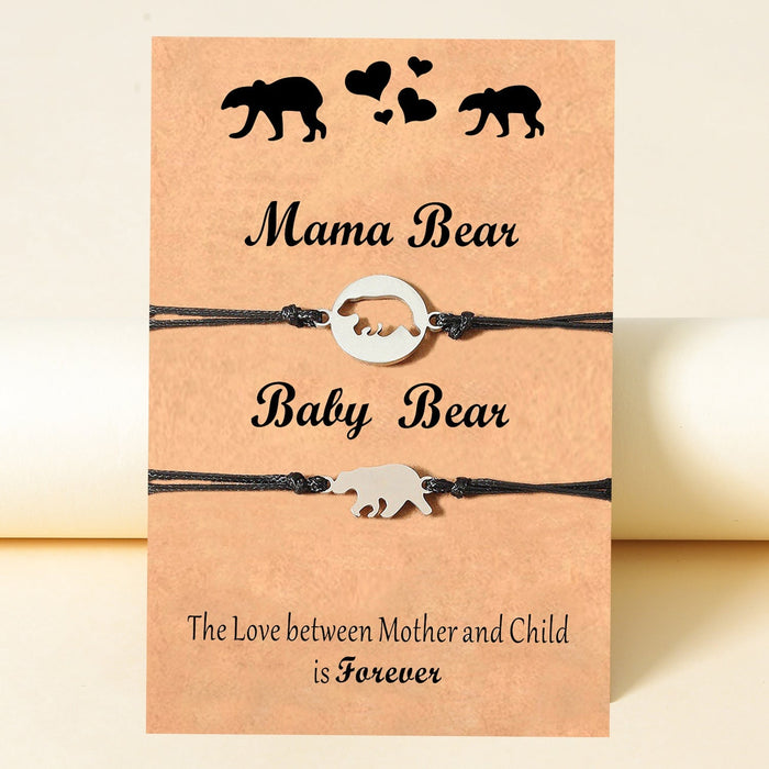 Wholesale stainless steel cutout black label Mother's Day card knit bracelet JDC-BT-LanT013 Bracelet 阆天 Wholesale Jewelry JoyasDeChina Joyas De China