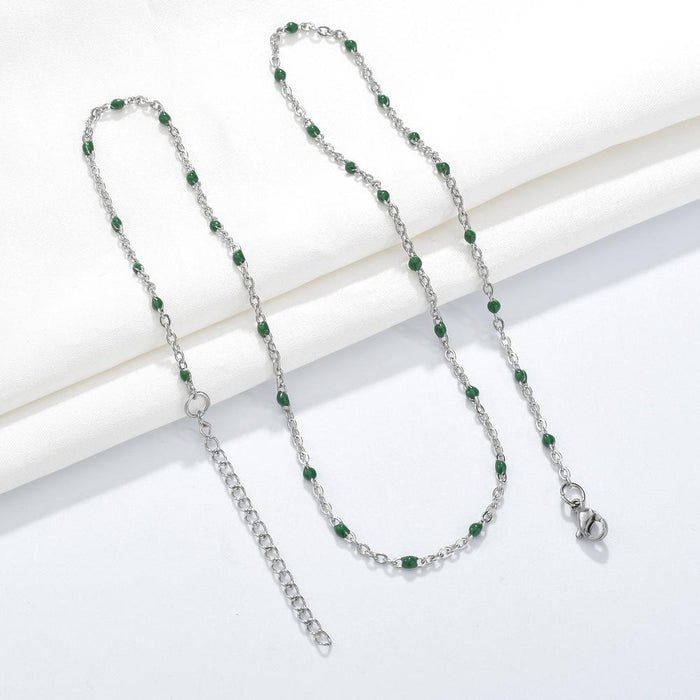 Bulk Jewelry Wholesale stainless steel drip necklaces JDC-NE-bq010 Wholesale factory from China YIWU China