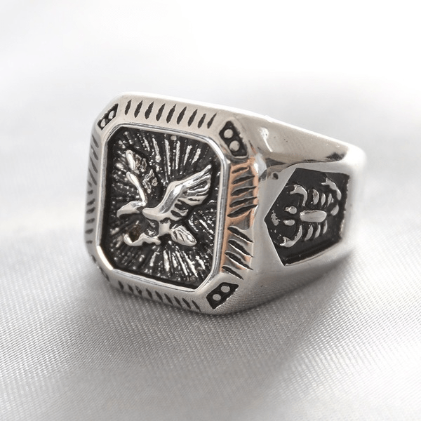 Wholesale stainless steel eagle ring for men JDC-RS-MRD050 Rings 美日德 Wholesale Jewelry JoyasDeChina Joyas De China