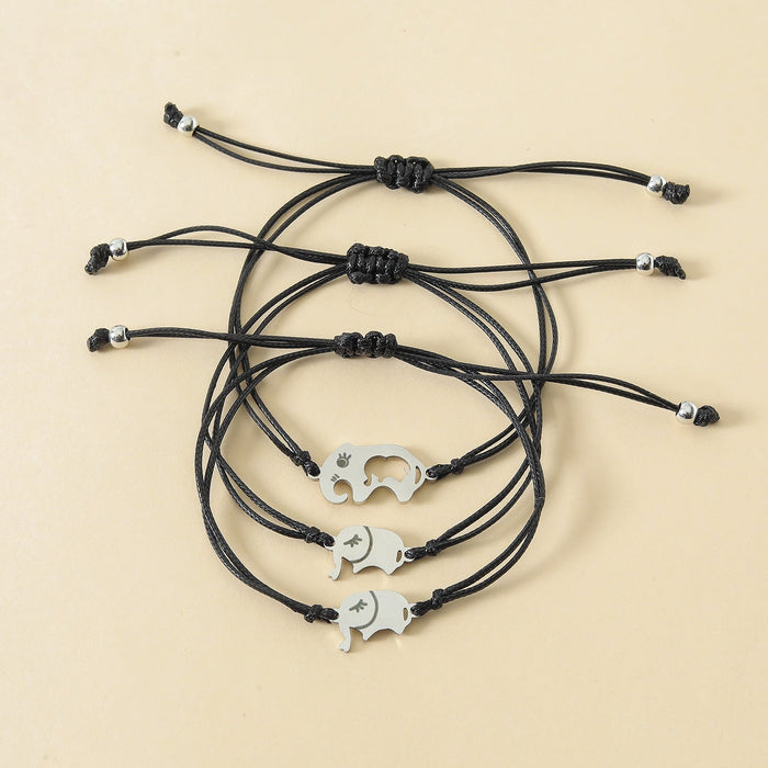 Wholesale stainless steel elephant weaving bracelet JDC-BT-LanT009 Bracelet 阆天 Wholesale Jewelry JoyasDeChina Joyas De China