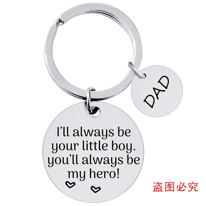 Wholesale Stainless Steel Father's Day Mother's Day Metal Keychain JDC-KC-GangGu007 Keychains 钢古 Wholesale Jewelry JoyasDeChina Joyas De China
