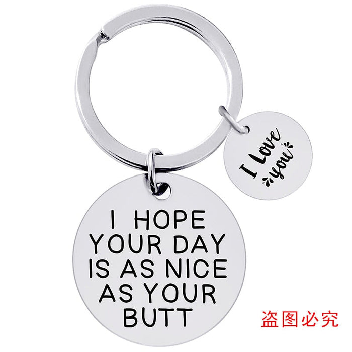 Wholesale Stainless Steel Father's Day Mother's Day Metal Keychain JDC-KC-GangGu007 Keychains 钢古 Wholesale Jewelry JoyasDeChina Joyas De China