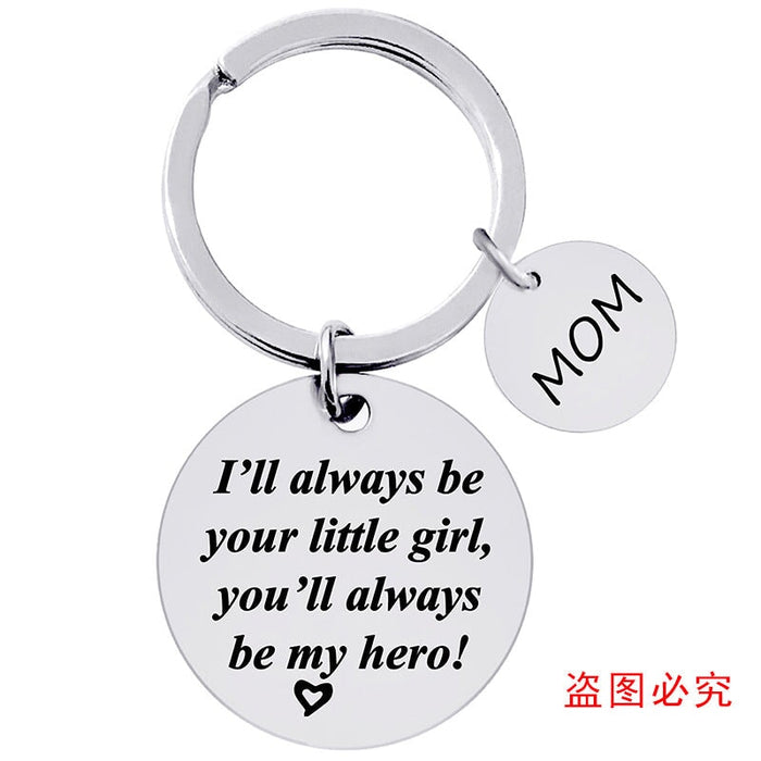 Wholesale Stainless Steel Father's Day Mother's Day Metal Keychain JDC-KC-GangGu007 Keychains 钢古 YY0002 Wholesale Jewelry JoyasDeChina Joyas De China