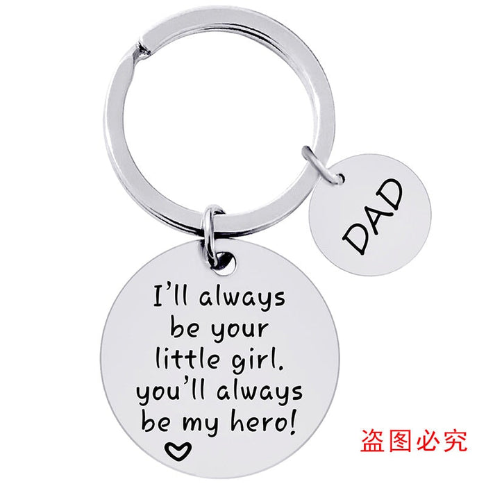 Wholesale Stainless Steel Father's Day Mother's Day Metal Keychain JDC-KC-GangGu007 Keychains 钢古 YY0004 Wholesale Jewelry JoyasDeChina Joyas De China