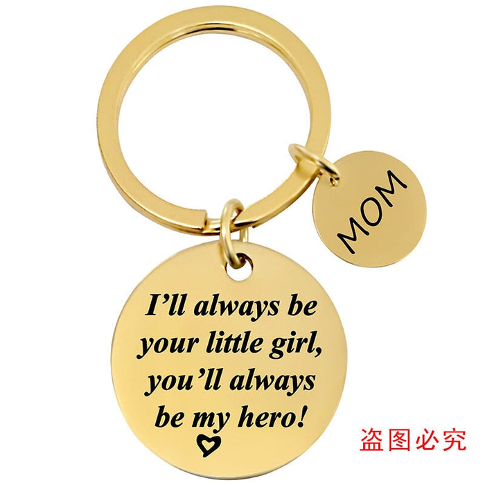 Wholesale Stainless Steel Father's Day Mother's Day Metal Keychain JDC-KC-GangGu009 Keychains 钢古 Wholesale Jewelry JoyasDeChina Joyas De China