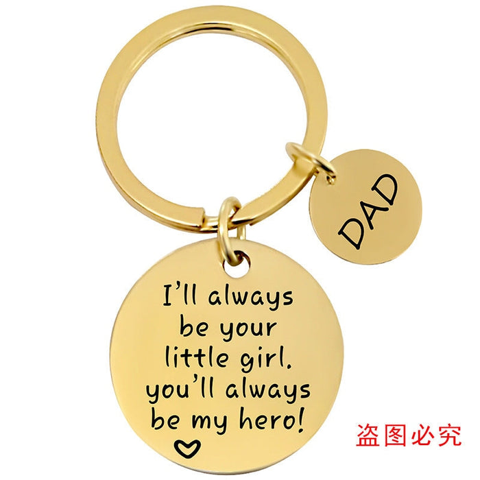 Wholesale Stainless Steel Father's Day Mother's Day Metal Keychain JDC-KC-GangGu009 Keychains 钢古 Wholesale Jewelry JoyasDeChina Joyas De China