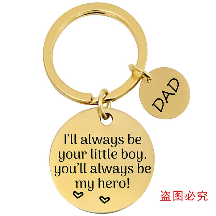 Wholesale Stainless Steel Father's Day Mother's Day Metal Keychain JDC-KC-GangGu009 Keychains 钢古 YY0005 Wholesale Jewelry JoyasDeChina Joyas De China