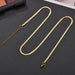Wholesale Stainless Steel Flat Snake Bone Chain Necklace JDC-NE-HF004 Necklaces 泓飞 gold 2.5mm*40+5cm Wholesale Jewelry JoyasDeChina Joyas De China