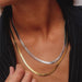 Wholesale stainless steel flat Snake Chain Necklaces JDC-NE-GSTF011 necklaces 丰拓 Wholesale Jewelry JoyasDeChina Joyas De China