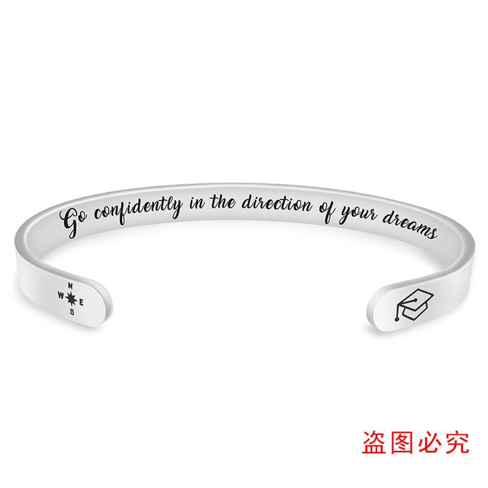 Wholesale Stainless Steel Graduation Season Bracelets JDC-BT-GangGu003 Bracelet 钢古 S00140 Wholesale Jewelry JoyasDeChina Joyas De China