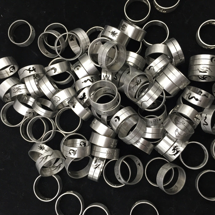 Wholesale Stainless Steel Hollow Mixed Size Rings JDC-RS-Xuy009 Rings 旭颖 Wholesale Jewelry JoyasDeChina Joyas De China