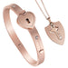Wholesale stainless steel lovers diamond inlaid titanium steel bracelet lettering JDC-BT-mif001 bracelets 米菲 Shield rose gold Wholesale Jewelry JoyasDeChina Joyas De China