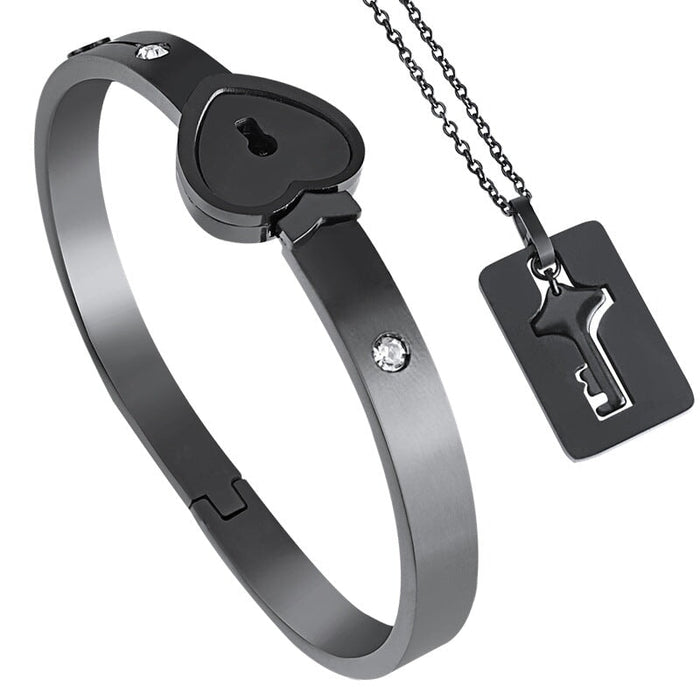 Wholesale stainless steel lovers diamond inlaid titanium steel bracelet lettering JDC-BT-mif001 bracelets 米菲 Square black Wholesale Jewelry JoyasDeChina Joyas De China
