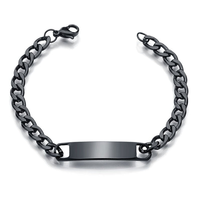 Wholesale stainless steel men's bracelet can be engraved DIY JDC-BT-RXSFL001 bracelets 尚芙乐 black Wholesale Jewelry JoyasDeChina Joyas De China