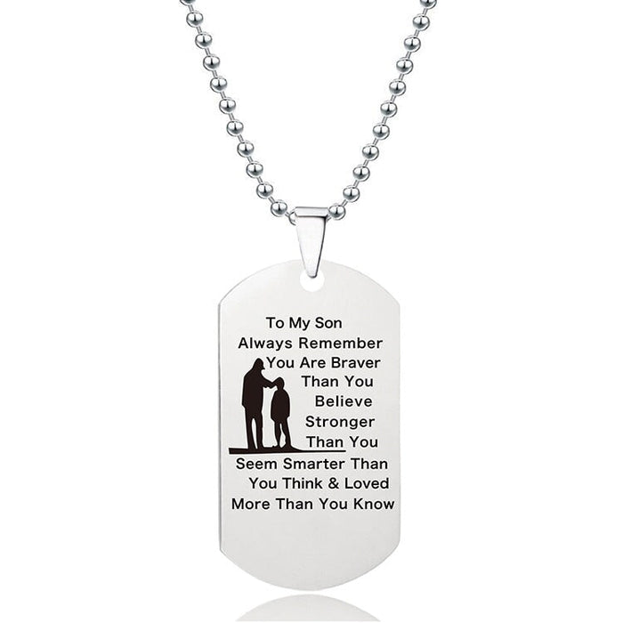 Wholesale Stainless Steel Military Brand Father's Day Mother's Day Necklace MOQ≥2 JDC-NE-GangGu001 Necklaces 钢古 MOQ2 W00003 Wholesale Jewelry JoyasDeChina Joyas De China