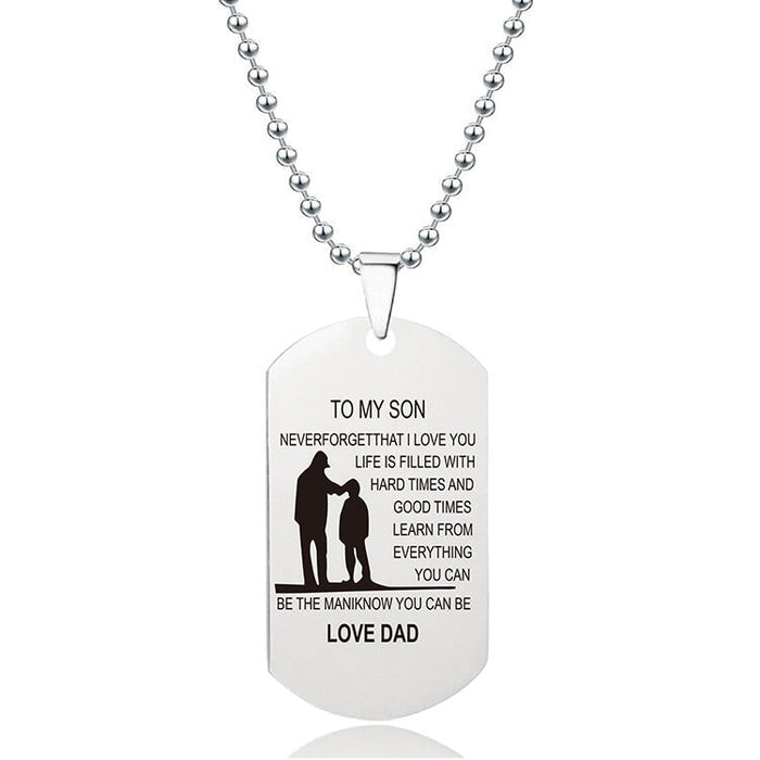 Wholesale Stainless Steel Military Brand Father's Day Mother's Day Necklace MOQ≥2 JDC-NE-GangGu001 Necklaces 钢古 MOQ2 W00004 Wholesale Jewelry JoyasDeChina Joyas De China